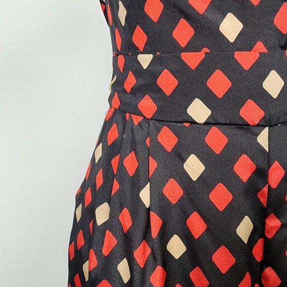 Venus Red & Black Wide Leg Jumpsuit Size M - Picture 4 of 16